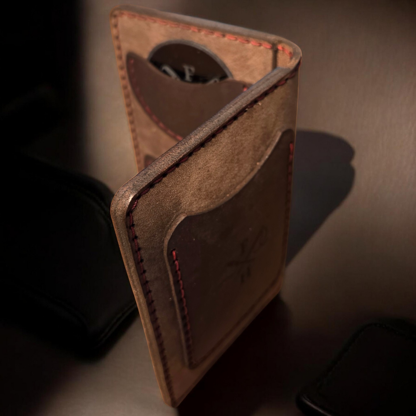 Lederetui für mehrere Coins