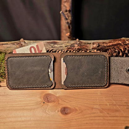 Slim wallet aus Leder, Lederetui, Kartenetui, Portemonnaie, slim wallet, Geldbörse, Mappe, Ausweis, Ausweisetui, handmade, Kreditkarte,