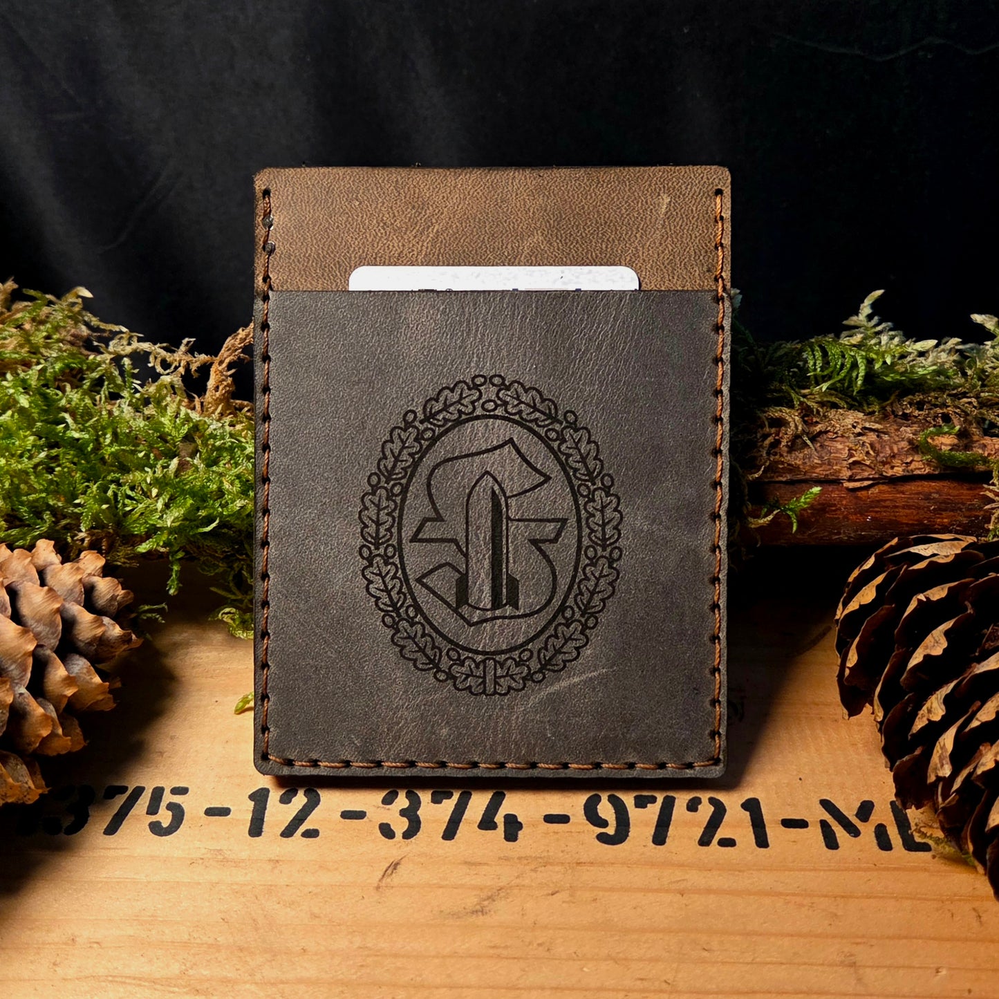 Etui Leder, Lederetui, kartenetui, Portemonnaie, Münzhülle, coin case, challenge coin, coincheck, Mappe, Ausweis, Ausweisetui, Bundeswehr