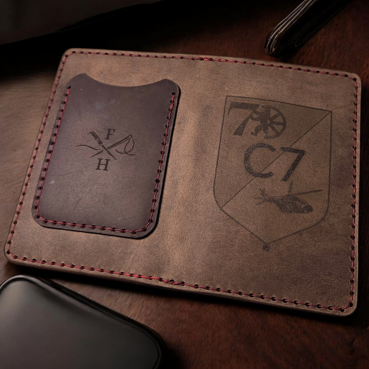 Lederetui für mehrere Coins