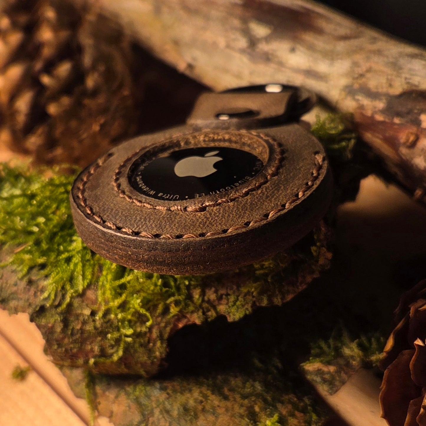 Anhänger für Apple Air Tag aus Leder, Schlüsselanhänger, individuell, personalisiert, airtag, Hülle für air tag, hochwerig, handmade, 