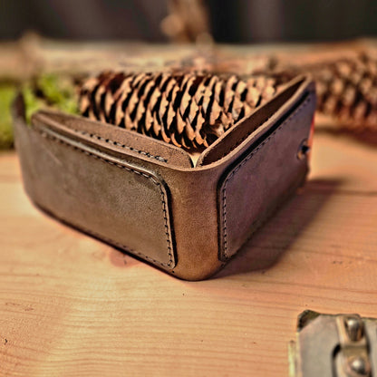 Slim wallet aus Leder, Lederetui, Kartenetui, Portemonnaie, slim wallet, Geldbörse, Mappe, Ausweis, Ausweisetui, handmade, Kreditkarte,