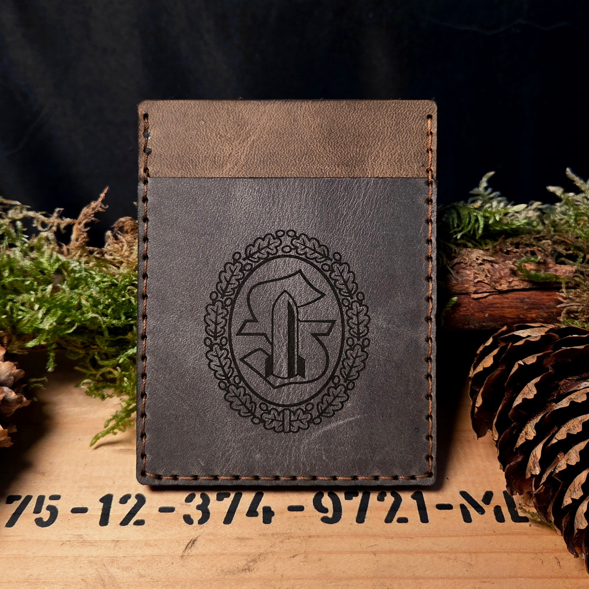 Etui Leder, Lederetui, kartenetui, Portemonnaie, Münzhülle, coin case, challenge coin, coincheck, Mappe, Ausweis, Ausweisetui, Bundeswehr