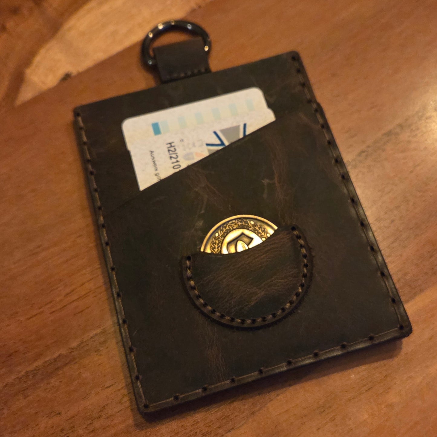 Kartenetui mit Coinhalter zum umhängen