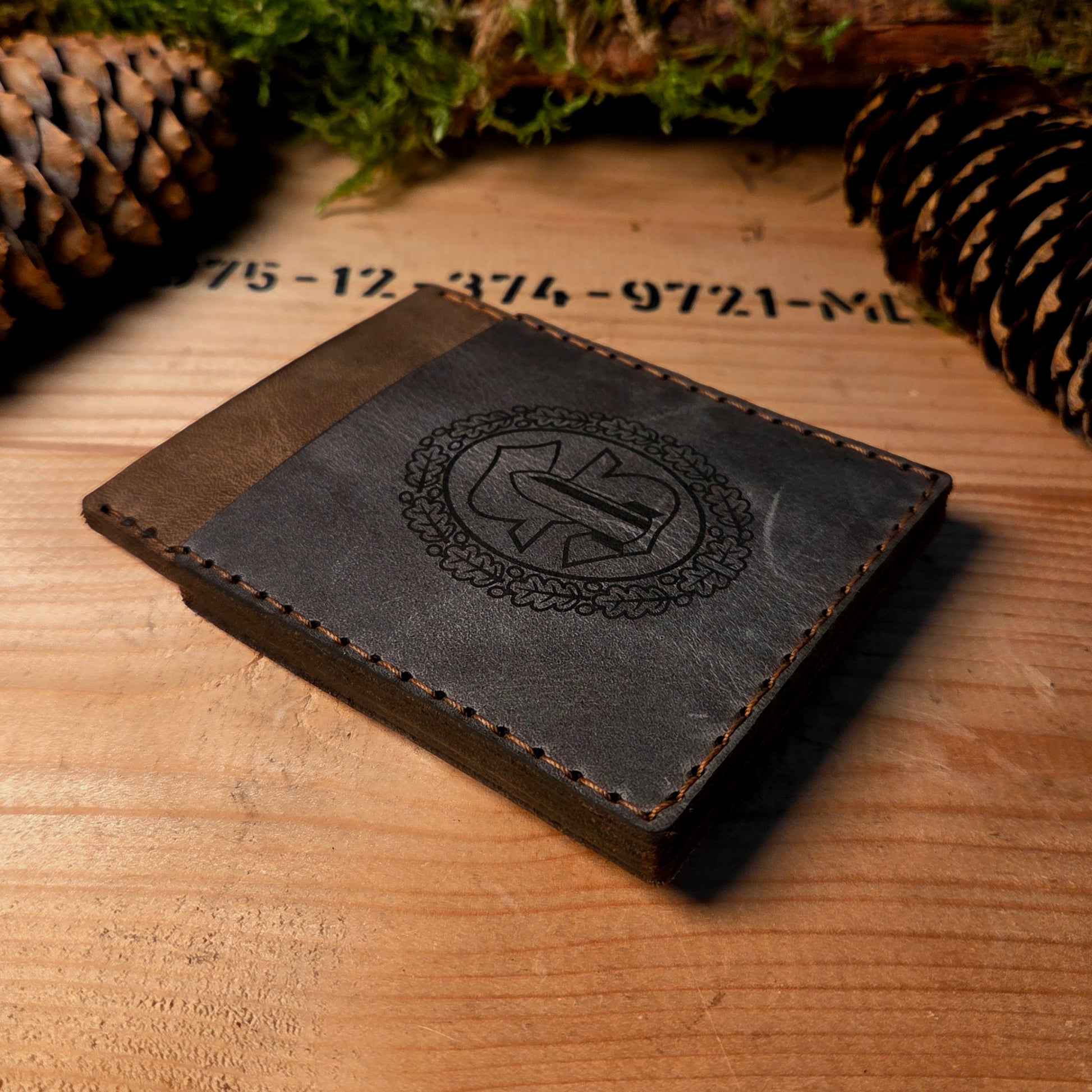 Etui Leder, Lederetui, kartenetui, Portemonnaie, Münzhülle, coin case, challenge coin, coincheck, Mappe, Ausweis, Ausweisetui, Bundeswehr