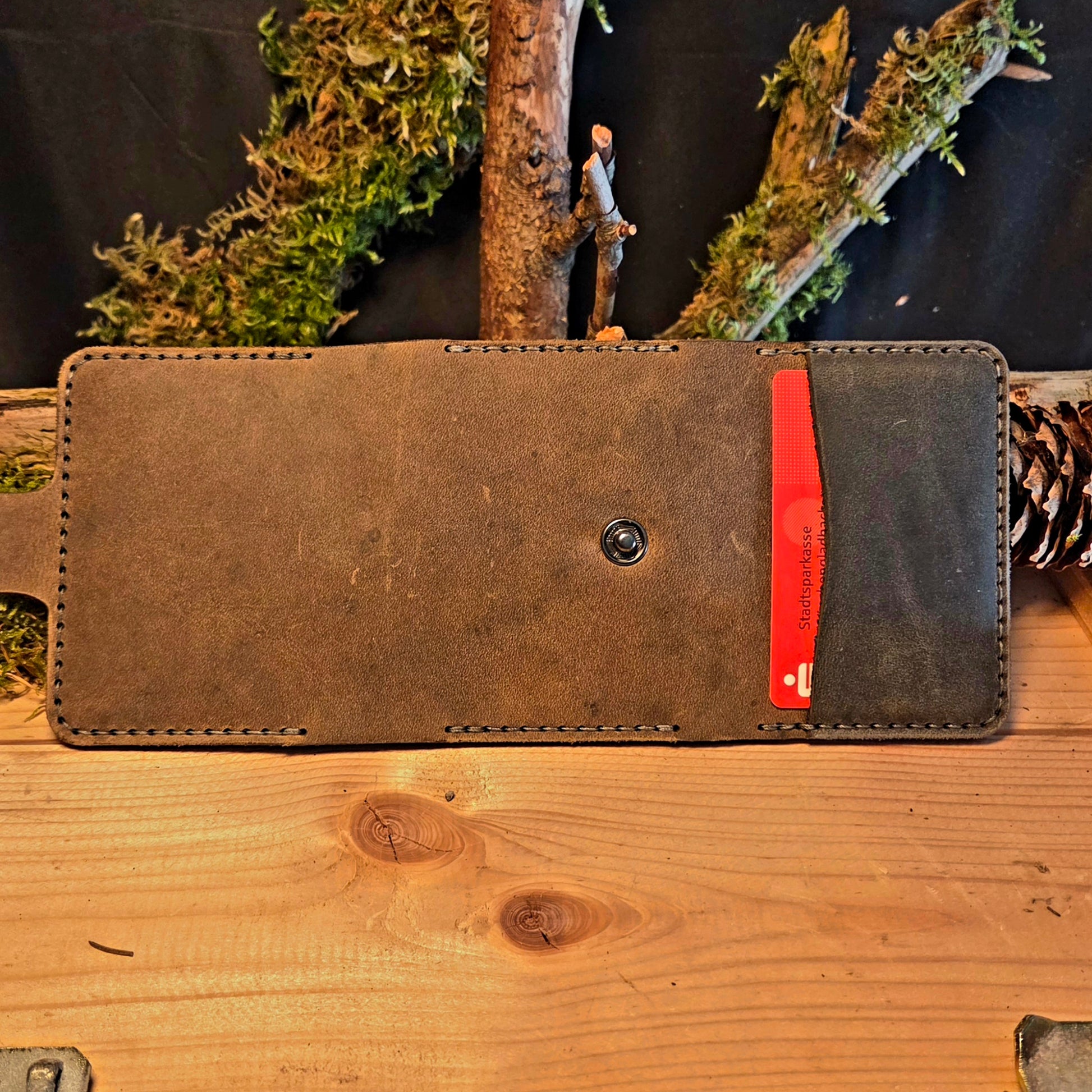 Slim wallet aus Leder, Lederetui, Kartenetui, Portemonnaie, slim wallet, Geldbörse, Mappe, Ausweis, Ausweisetui, handmade, Kreditkarte,