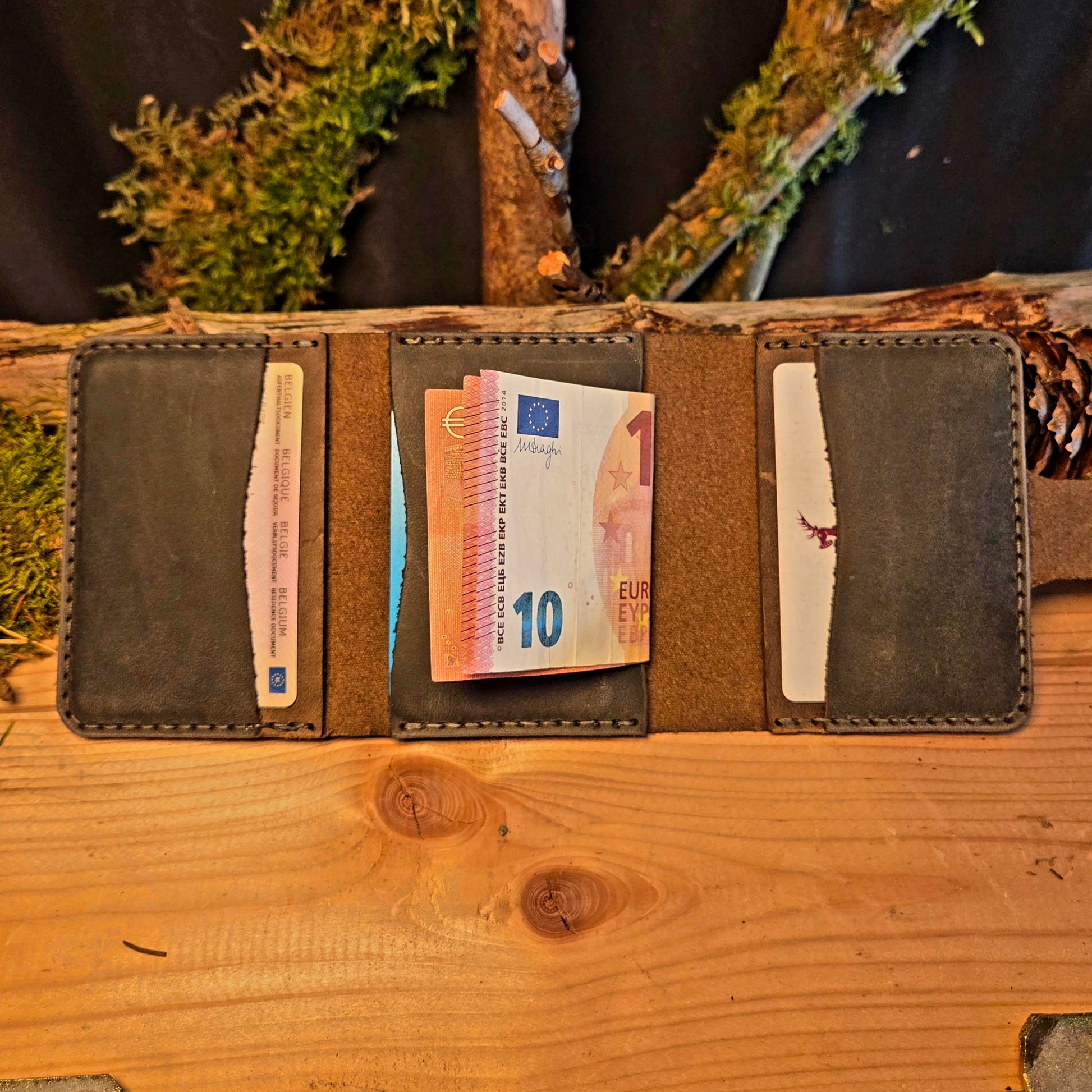 Slim wallet aus Leder, Lederetui, Kartenetui, Portemonnaie, slim wallet, Geldbörse, Mappe, Ausweis, Ausweisetui, handmade, Kreditkarte,