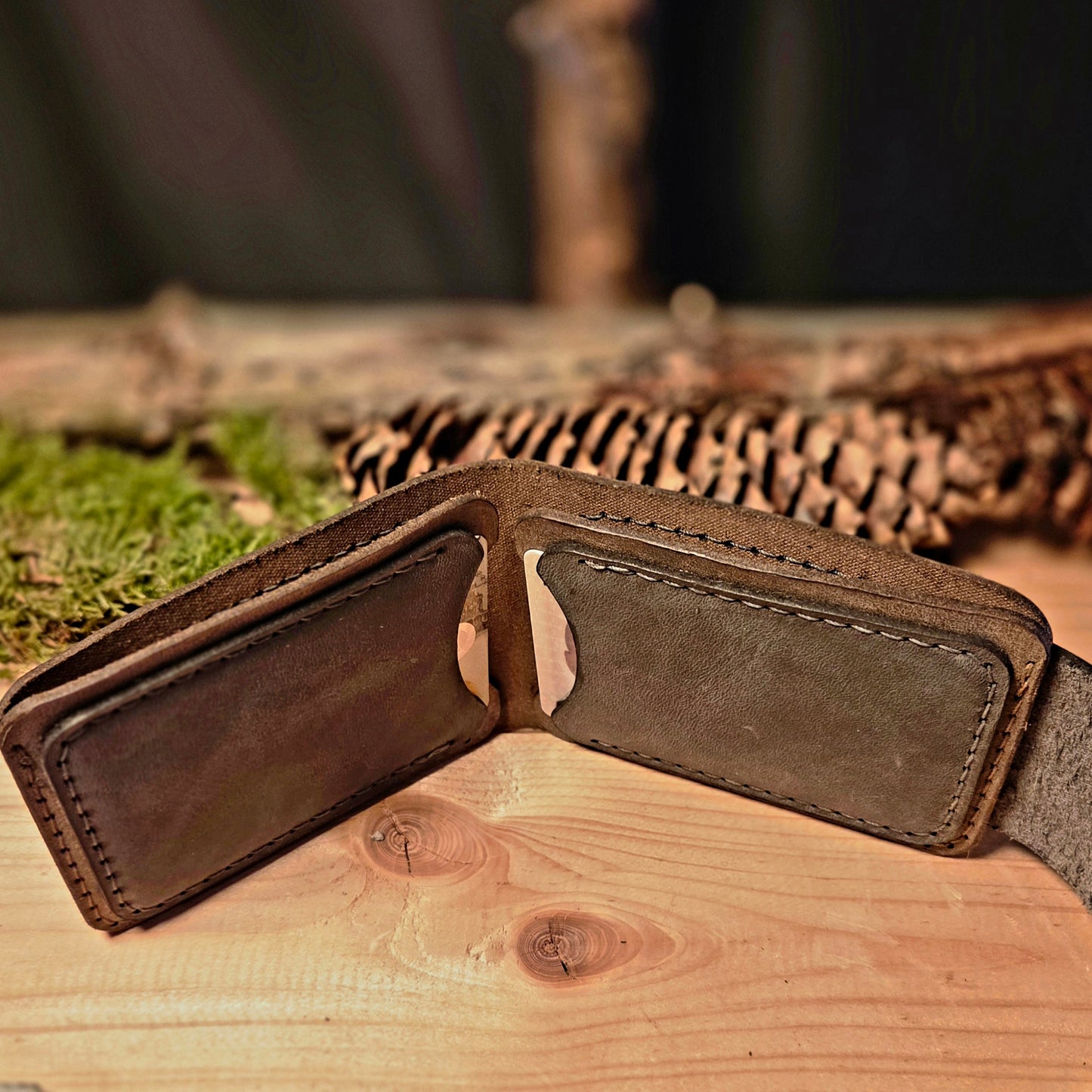 Slim wallet aus Leder, Lederetui, Kartenetui, Portemonnaie, slim wallet, Geldbörse, Mappe, Ausweis, Ausweisetui, handmade, Kreditkarte,