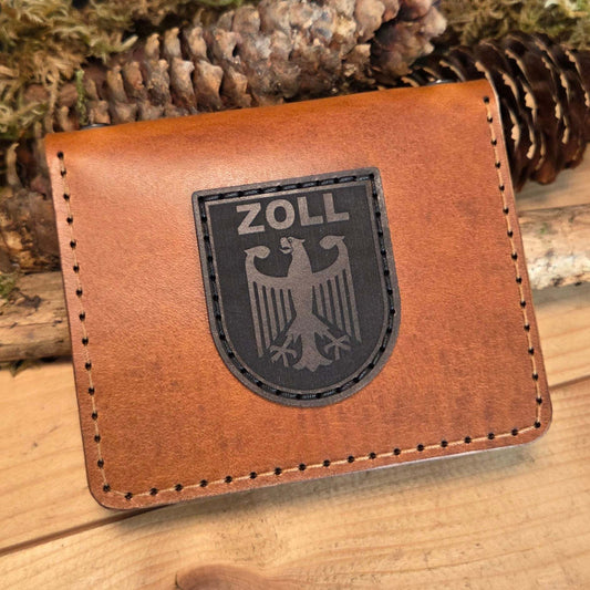 Leder-Dienstausweisetui für den Zoll – Mit Markenhalter & individueller Gravur