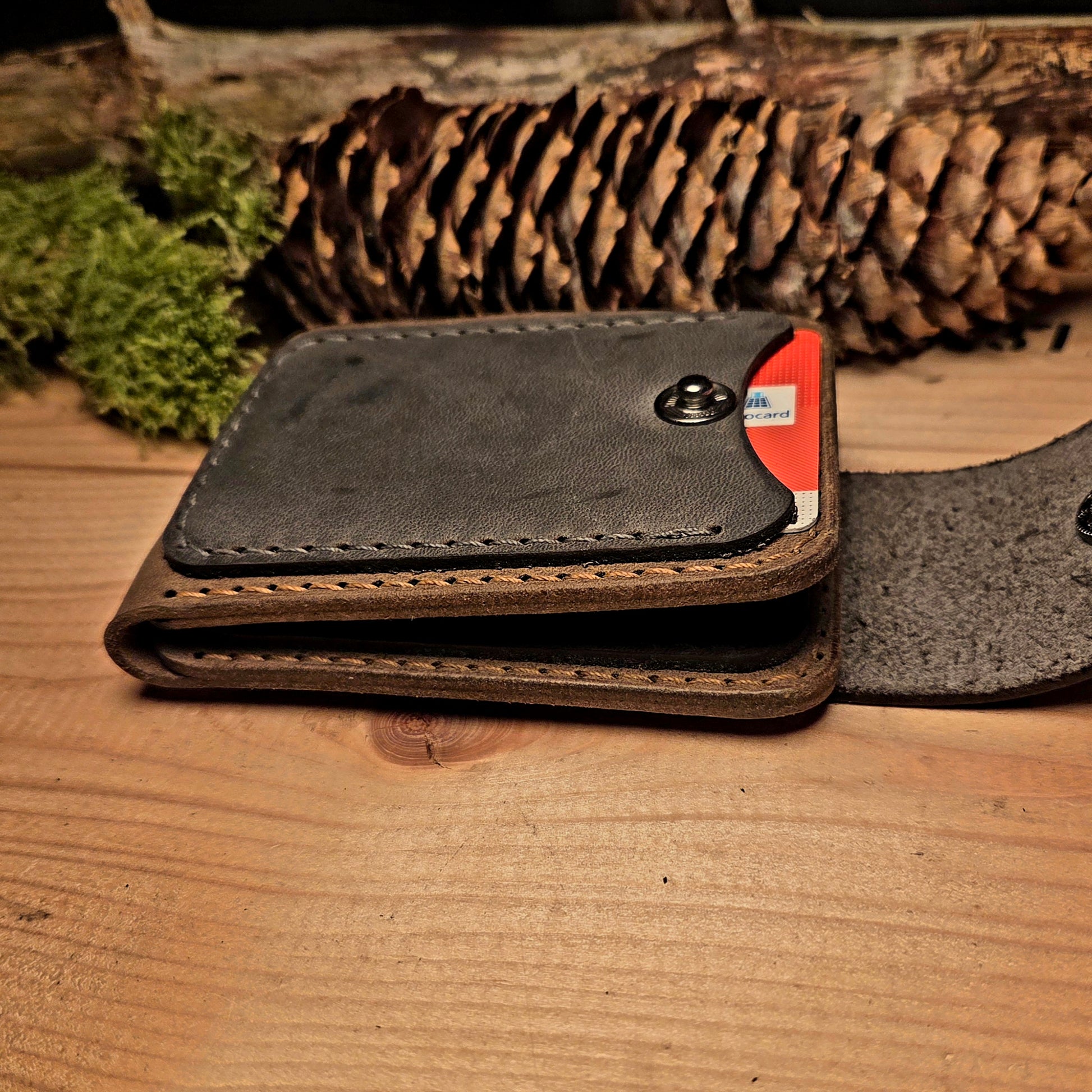 Slim wallet aus Leder, Lederetui, Kartenetui, Portemonnaie, slim wallet, Geldbörse, Mappe, Ausweis, Ausweisetui, handmade, Kreditkarte,